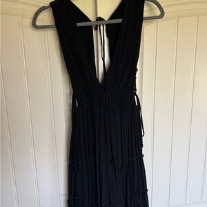 Cotton Candy Black Backless Dress